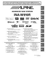 Alpine INA-W910R Owner'S Manual preview