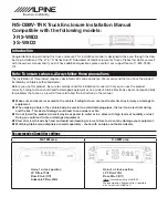 Preview for 1 page of Alpine R-DB8V-TRK Installation Manual