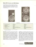 Preview for 2 page of Altec 890C BOLERO HI FI SPEAKER SYSTEMS Manual