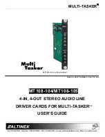 Preview for 1 page of Altinex MULTI-TASKER MT108-104 User Manual