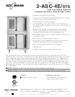 Alto-Shaam 2-ASC-4E/STK Specification Sheet preview