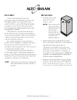 Preview for 3 page of Alto-Shaam HALO HEAT ED2-60 Installation Operation & Maintenance