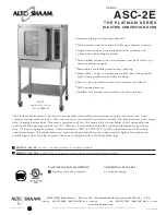 Preview for 1 page of Alto-Shaam PLATINUM ASC-2E Specification Sheet