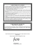 Preview for 51 page of Alto IMAGE 16 120V Operator'S Manual