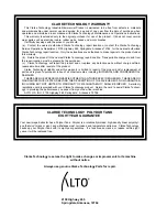 Preview for 101 page of Alto IMAGE 16 120V Operator'S Manual