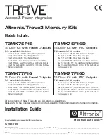 Preview for 1 page of Altronix TROVE T3MK75F16 Installation Manual