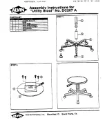 Preview for 1 page of Alvin Utility Stool DC207A Assembly Instructions