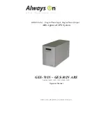 Preview for 1 page of Always “On” UPS GES-302N Operator'S Manual