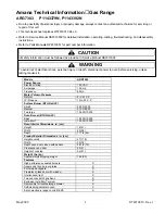 Amana ARG7303 Technical Information preview