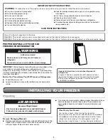 Preview for 2 page of Amana AZM12X17DW User Manual