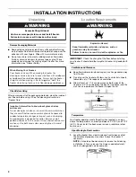 Preview for 4 page of Amana Upright and Chest Freezer Use & Care Manual