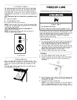 Preview for 6 page of Amana Upright and Chest Freezer Use & Care Manual