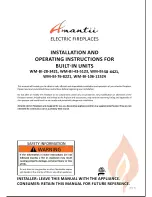 Preview for 1 page of Amantii WM-BI-106-11524 Installation And Operating Instructions Manual