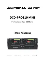 American Audio DCD-PRO310 User Manual preview