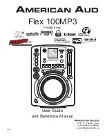 Preview for 1 page of American Audio Flex 100MP3 User Manual And Reference Manual