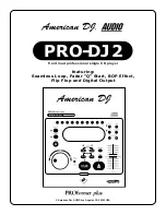 Preview for 1 page of American DJ PRO-DJ2 Manual