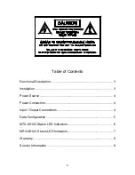 Preview for 2 page of American Fibertek MTX-8810C Instruction Manual