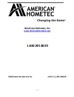 Preview for 17 page of American Hometec AHQ-T16 Installation And Operation Manual