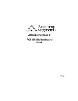 Preview for 1 page of American Megatrends Atlantis Pentium II PCI ISA User Manual