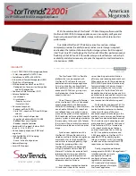 American Megatrends StorTrends 2200i Specifications preview