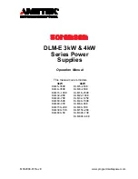 Ametek Sorensen DLM-E Operation Manual preview