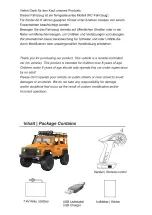 Preview for 4 page of Amewi Landrover D90X12 Instruction Manual