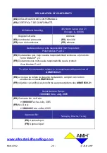 Preview for 20 page of AMH C3400-3H Installation, Operation & Maintenance Manual