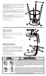 Preview for 2 page of Amisco Architect Adjustable Stool with Wood Back 40263 Manual