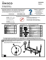 Preview for 1 page of Amisco Architect Bar Stool Bench with Seat Cushion 40272 Assembly