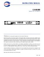 Preview for 1 page of Amperes LS 4600 Instruction Manual