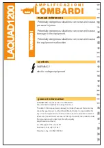 Preview for 2 page of Amplificazioni Lombardi LAQUAD1200 Manual