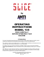 AMTI Products SLICE 135 Operating Instructions Manual preview