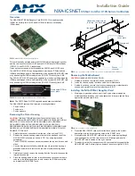 AMX ICSNet Daughter Card NXA-ICSNET Installation Manual preview