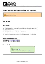 Analog Devices EVAL-ADXL362Z-MLP Quick Start Manual preview