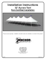 Preview for 1 page of Anchor 32 Aurora Installation Instructions Manual