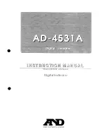 AND Digital Indicator AD-4531A Instruction Manual preview