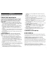 Preview for 4 page of Andis AAC-1 Use & Care Instructions Manual