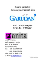 Preview for 23 page of Anita GARUDAN GF-2131-443 MH/L34 User Manual And  Spare Parts List