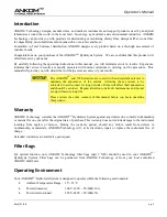 Preview for 5 page of Ankom XT4 Operator'S Manual