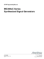 Anritsu MG369 C Series Programming Manual preview