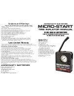 Antigravity Batteries MICRO-START TP-1 User Manual preview