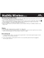 Preview for 2 page of Antlion Audio ModMic Wireless Manual