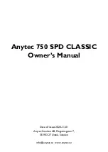 Preview for 3 page of ANYTEC 750 SPD CLASSIC Owner'S Manual