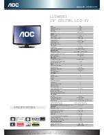 AOC L19W981 Specifications preview