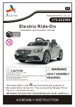 Aosom Mercedes-Benz SLC 300 Final Edition 370-222V80 Assembly Instruction Manual preview