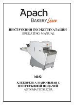 Preview for 1 page of Apach Bakery Line MI52 Operating Manual