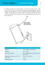 Preview for 2 page of APart-Audio MASK12PBRA Instruction Manual