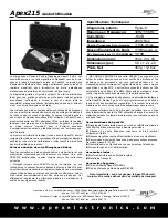 Preview for 2 page of Apex Digital APEX215 Instructions