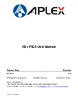 Aplex AEx-P526 User Manual preview