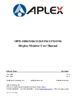 Aplex OPD-1086 User Manual preview